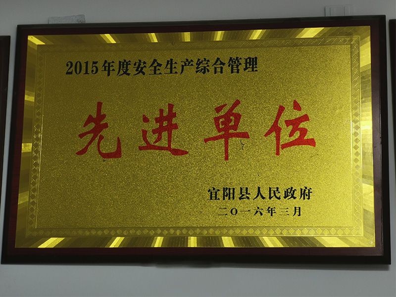 2015年度安全生產綜合管理先進單位
